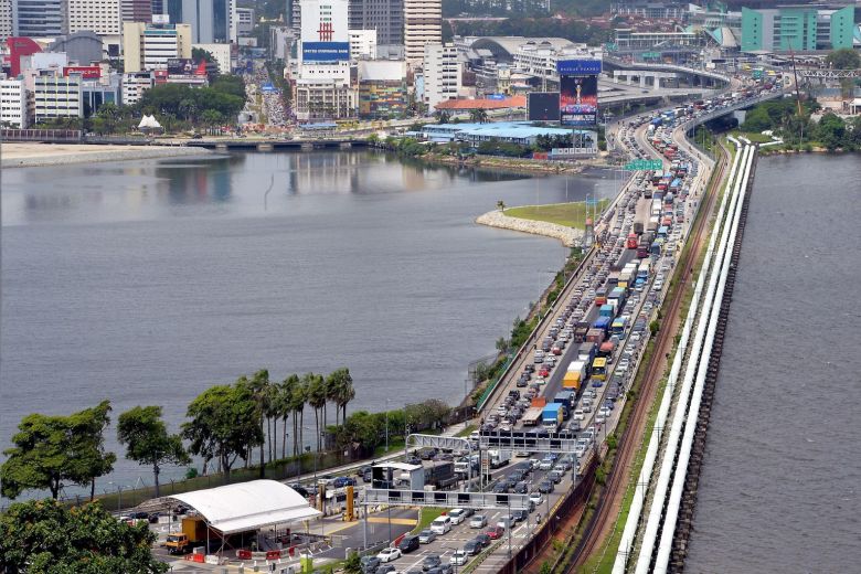 Image result for malaysia singapore bridge traffic jam