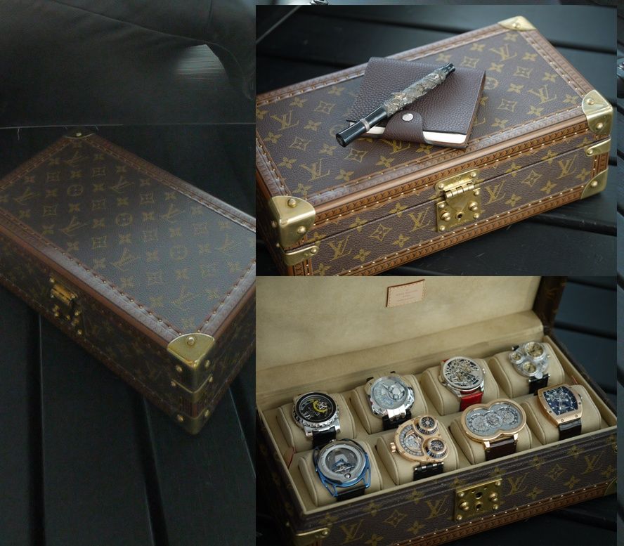Louis Vuitton 8 Watch Case with supreme time pieces inside! Two ...